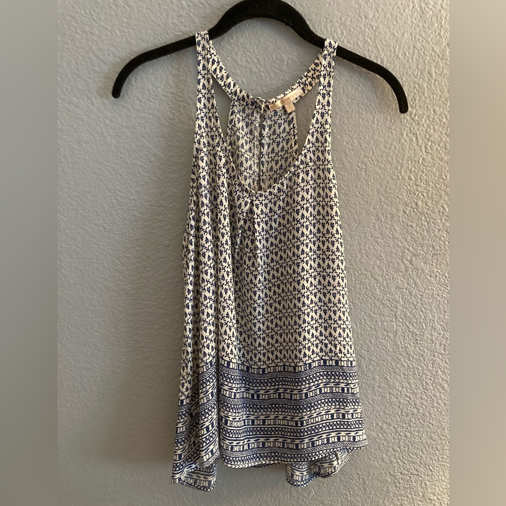 Blue & White Tank Top